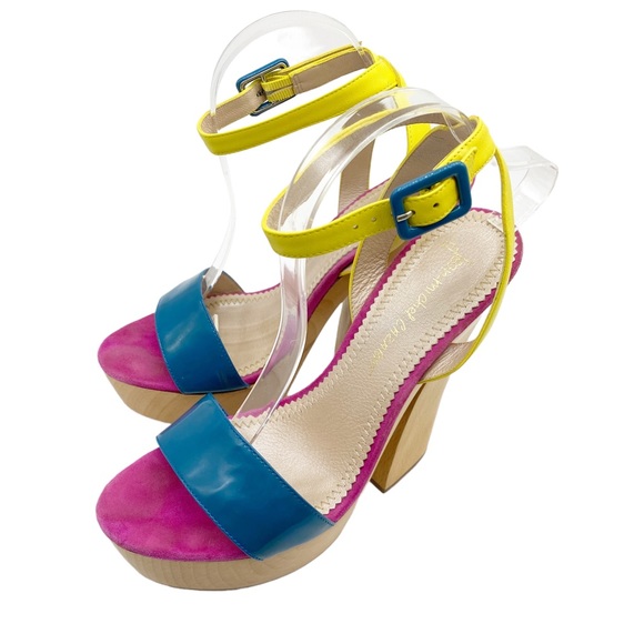 Jean-Michel Cazabat Shoes - Jean-Michel Cazabat Colorblock Ankle Strap Platform Sandals